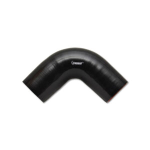 VIBRANT PERFORMANCE 4 Ply Aramid Reinforced 90 Degree Silicone Elbow, 5" I.D. x 3" Leg Length - Black