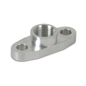 VIBRANT PERFORMANCE Oil Drain Flange (Tapped 1/2" NPT Female Thread) for Garrett GT3271R and Generic T3, T3/T4. T4 - Aluminium