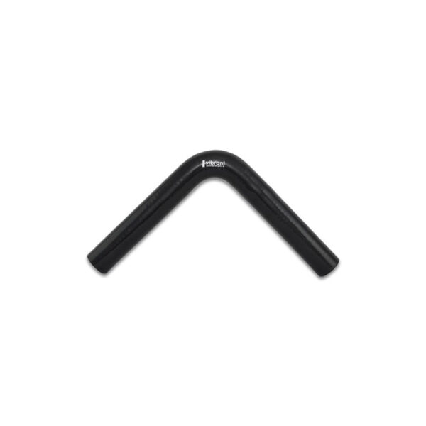 VIBRANT PERFORMANCE 4 Ply Aramid Reinforced 90 Degree Silicone Elbow, 1" I.D. x 8" Leg Length - Black