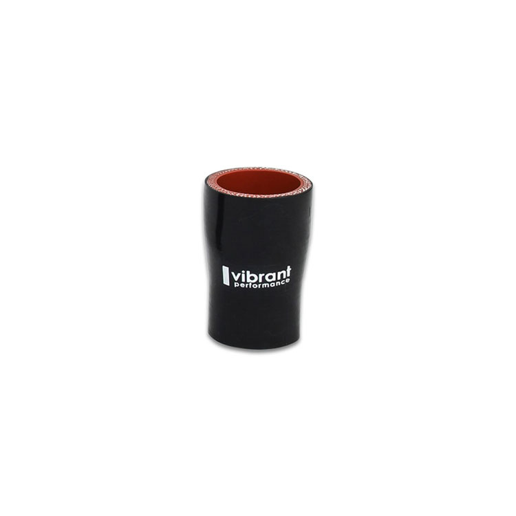 VIBRANT PERFORMANCE 4 Ply Aramid Reinforced Silicone Reducer Coupling, 2.5" ID x 4" ID x 3" long - Black