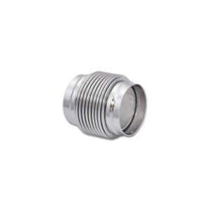 VIBRANT PERFORMANCE Bellows Assembly with Solid Liner, 2.25" I.D. x 3" Overall Length - Electropolished