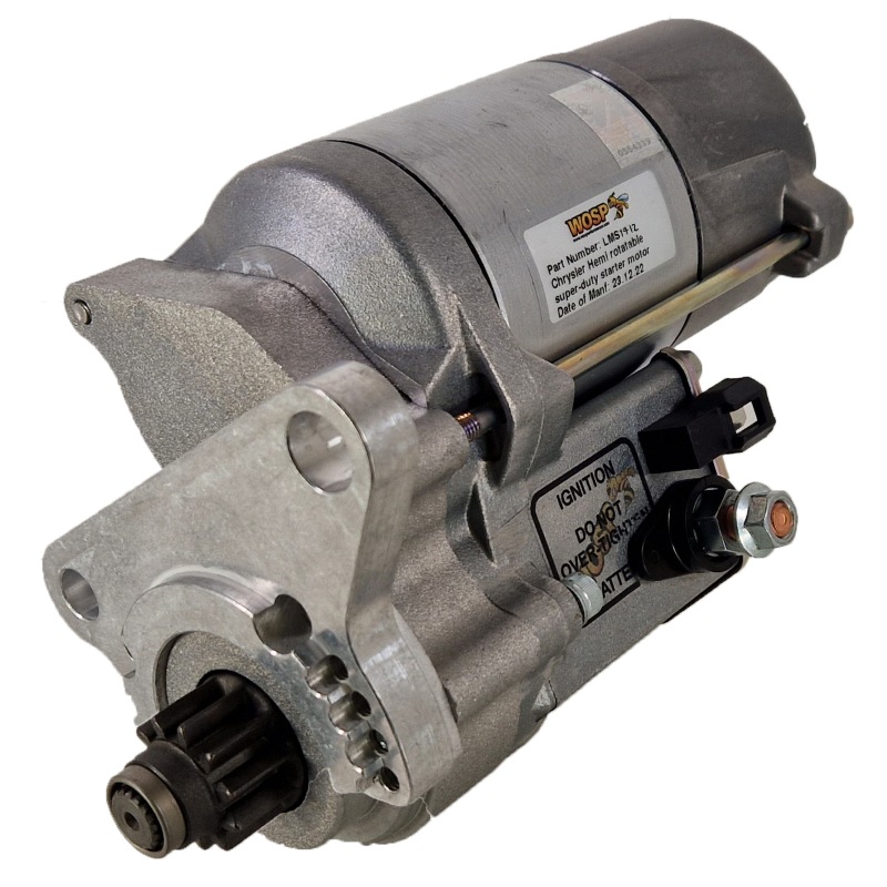 WOSP High Torque Starter Motor, Chrysler Mopar Hemi V8, Leanders Clutch / Chevrolet Ring Gear