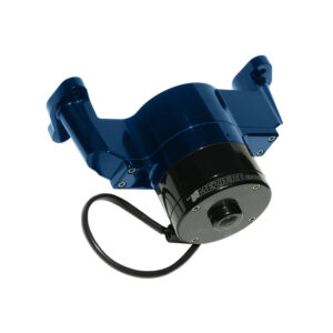 MEZIERE 12v Electric Water Pump Small Block Chevrolet (SBC), Heavy Duty Blue