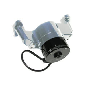 MEZIERE 12v Electric Water Pump Small Block Chevrolet (SBC), Heavy Duty Chrome