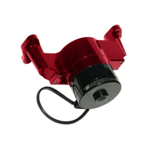MEZIERE 12v Electric Water Pump Small Block Chevrolet (SBC), Heavy Duty Red