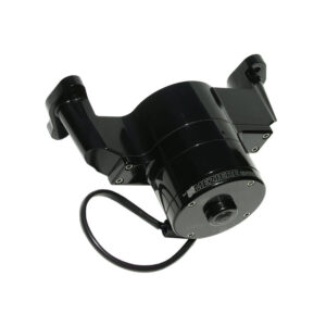 MEZIERE 12v Electric Water Pump Small Block Chevrolet (SBC), Heavy Duty Black