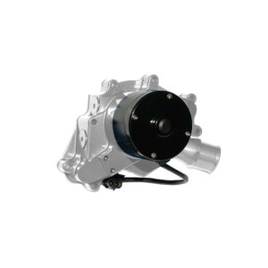 MEZIERE 12v Electric Water Pump Small Block Ford High Flow 55GPM Chrome