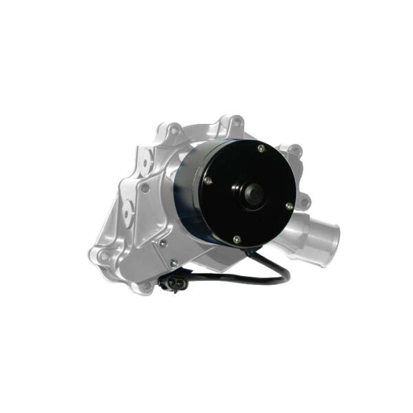MEZIERE 12v Electric Water Pump Small Block Ford High Flow 55GPM Chrome