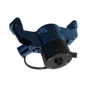 MEZIERE 12v Electric Water Pump Big Block Chevy High Flow 55GPM Blue Trans Pan
