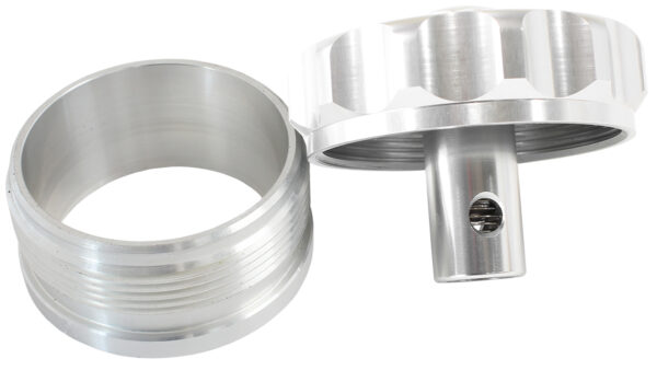 AEROFLOW 2" ALUM WELD BUNG AND CAP RAW WITH ROLL OVER VALVE