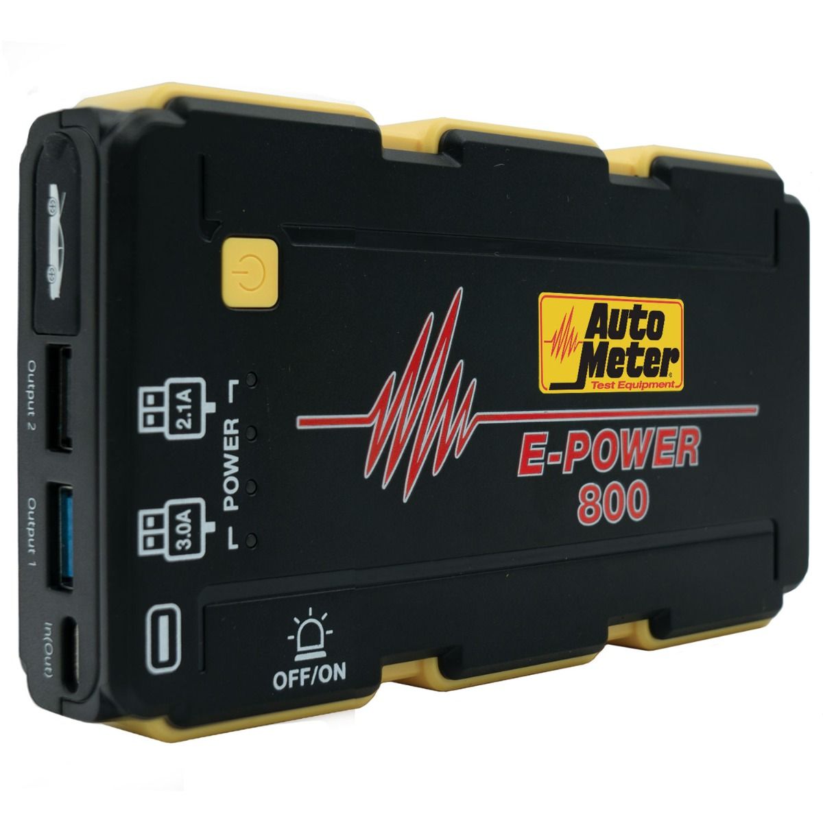 AUTOMETER Jump Starter, Emergency Battery Pack, 12V, 800A Peak, 1800 Mah