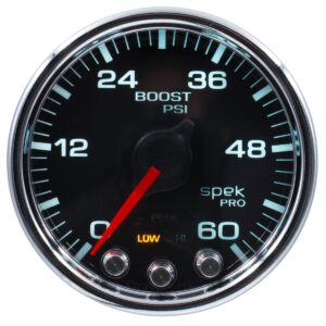 AUTOMETER Diesel Gauge Kit, A-Pillar, Ram 10-19, Boost/Egt, 60PSI/2000°f, Black, Spek-Pro