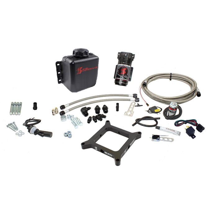 SNOW PERFORMANCE Stage 1 Water Meth Kit, V8 Petrol NA Engines, 4150 Flange, SS Lines