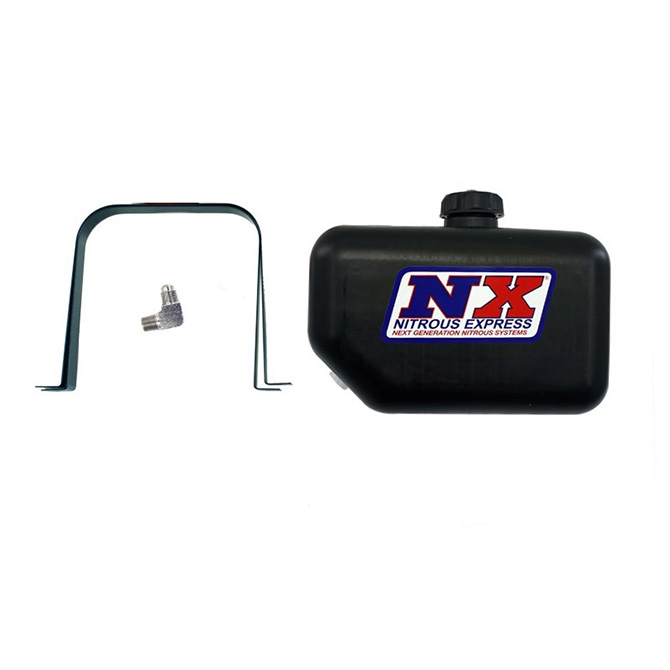 NITROUS EXPRESS Water Methanol, 2.5 Gal (9.3L) Reservoir w/ fittings & brackets (13Lx9.5Hx7.5w)