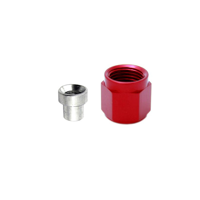 NITROUS EXPRESS 3AN B-NUT & SLEEVE (RED)    EA.