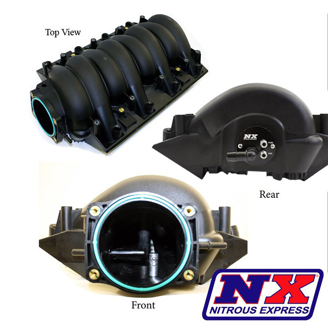 NITROUS EXPRESS FACTORY LS3 INTAKE W/ HIDDEN NITROUS SPRAY BAR