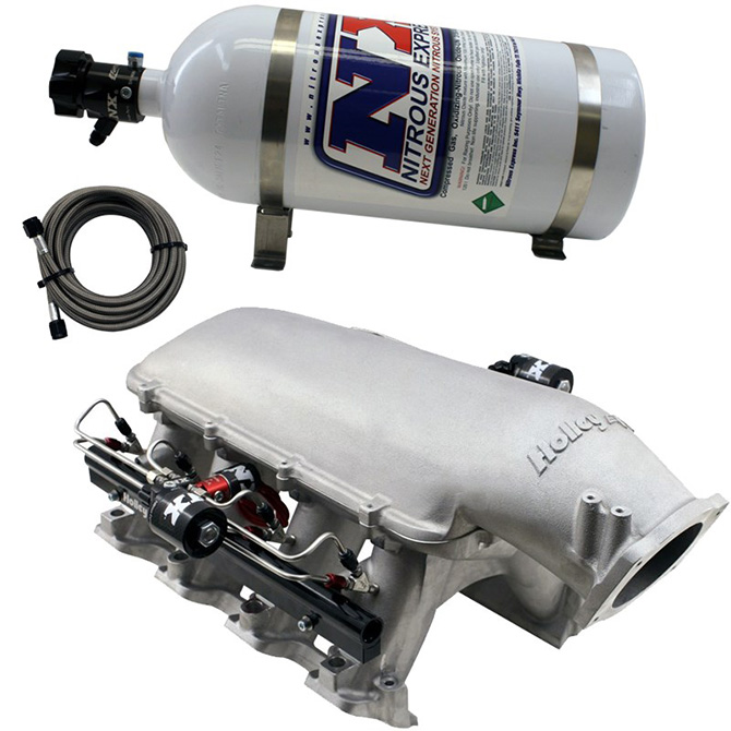 NITROUS EXPRESS HOLLEY HI-RAM MANIFOLD FOR LS7 HEADS W/ NX DIRECT PORT