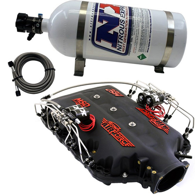 NITROUS EXPRESS MSD AIRFORCE MANIFOLD FOR 2014-UP LT1 ENGINES W/ NX DIRECT PORT