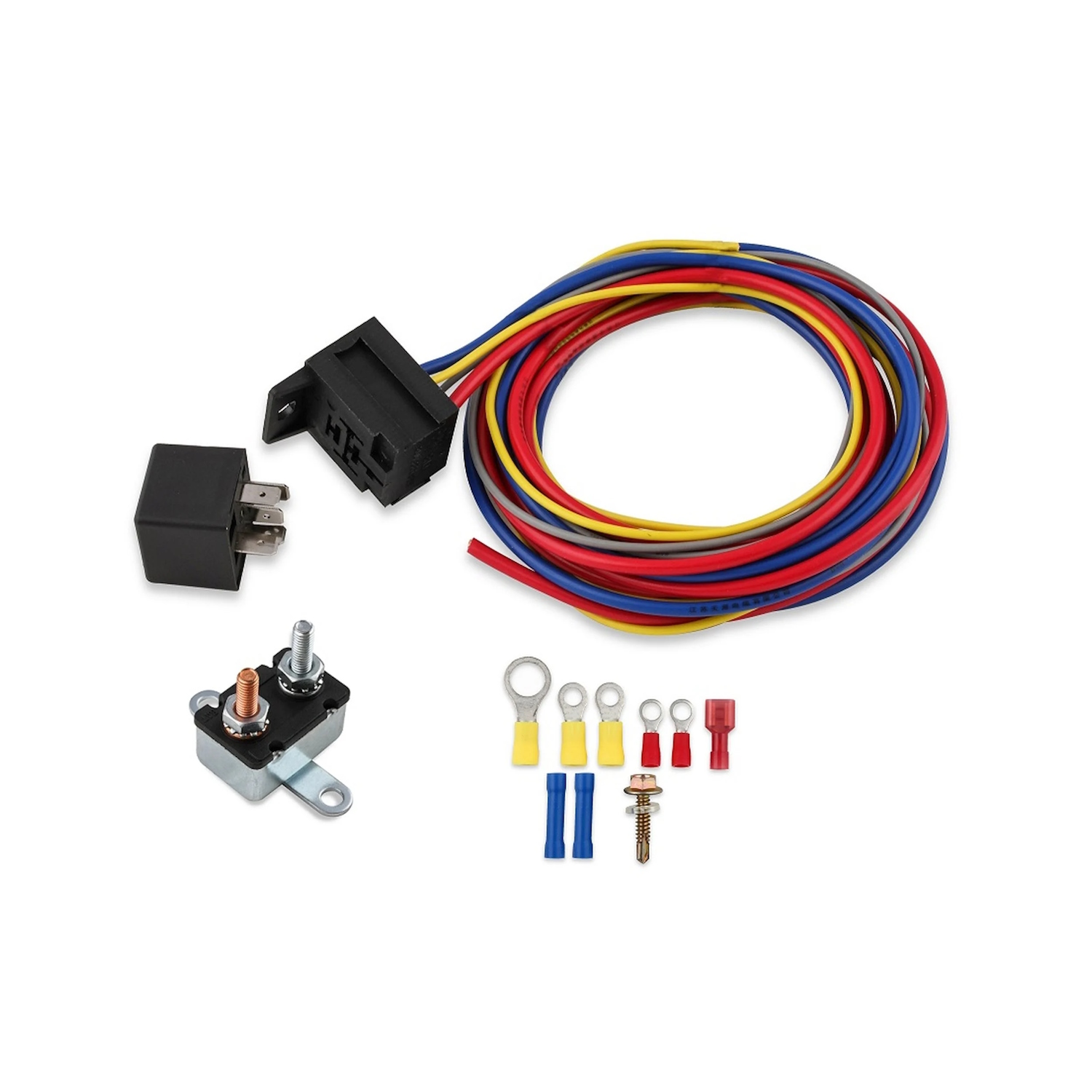 MSD 30 Amp Manual Cooling Fan Electric Harness and Relay Kit