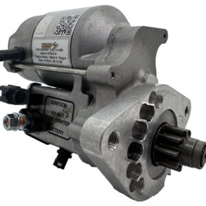 WOSP LMS174-MH high torque starter motor for Lexus GS300 and Toyota Supra 2JZGE and 2JZGTE engines, featuring a 360-degree rotatable mounting plate.