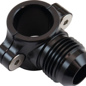 AEROFLOW CLAMP ON 1/2" HARD LINE TO -8 -8AN MALE AN ADAPTER BLACK
