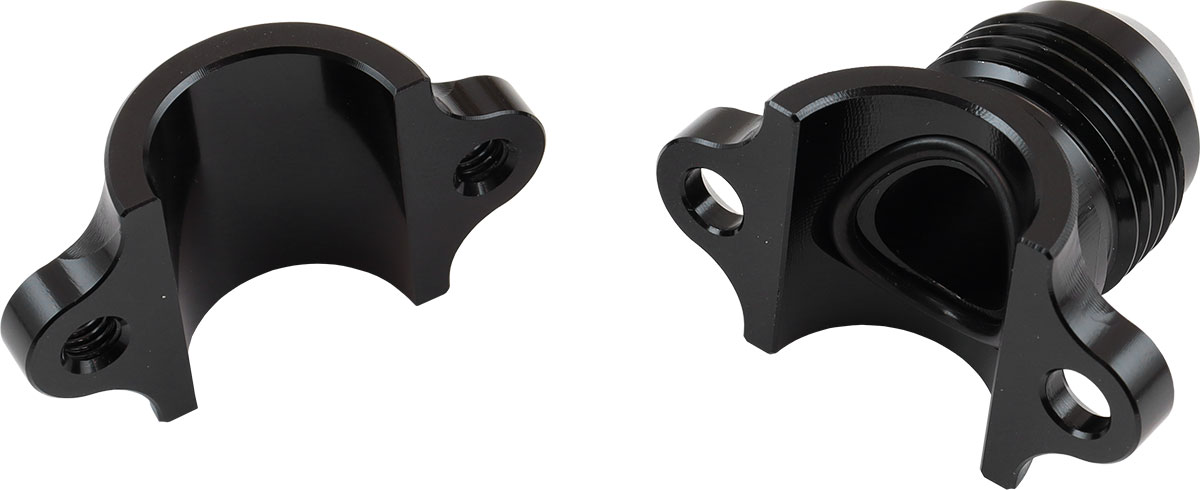 AEROFLOW CLAMP ON 5/8" HARD LINE TO -10-10AN MALE AN ADAPTER BLACK - Image 2