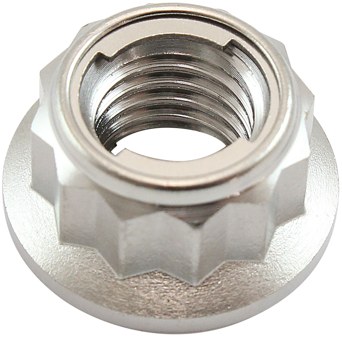 AEROFLOW M10x1.50 TITANIUM LOCKING NUT 12 POINT SINGLE M10 x 1.50mm