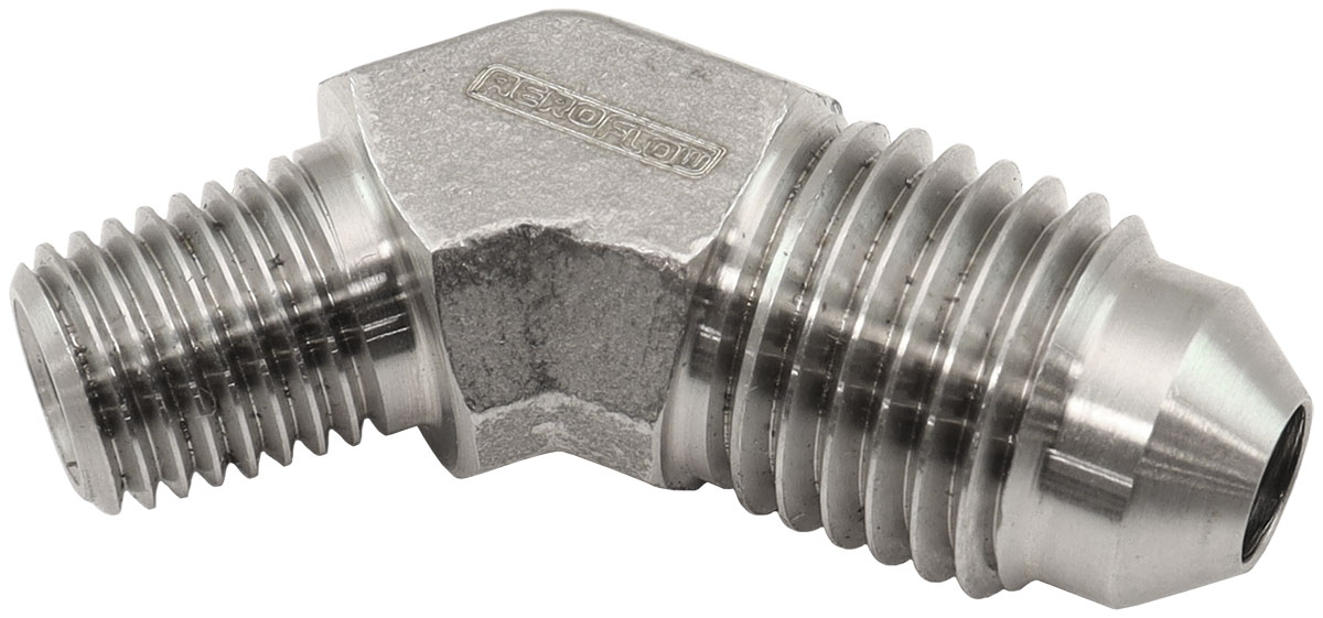 AEROFLOW S/S 45 DEG 1/16" NPT TO -4AN