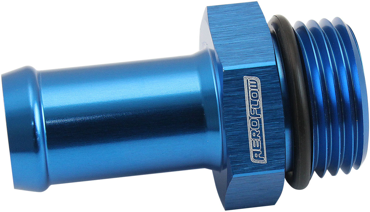AEROFLOW -10ORB TO 5/8" PUSH ON BARB BLUE STRAIGHT BARB