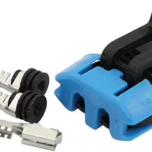 Aeroflow AF49-1158 Delphi 40mm female fuel pump plug connector with terminal pins and fuel resistant seals