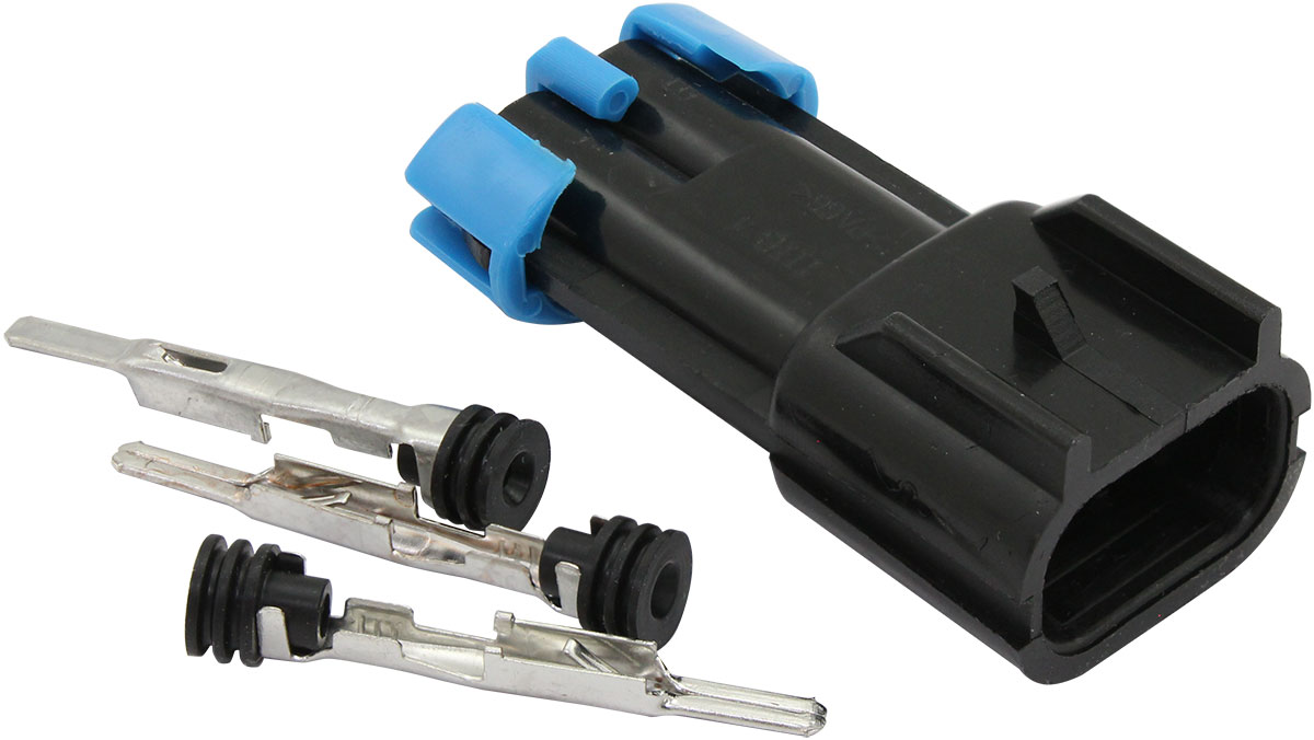 AEROFLOW DELPHI 40mm FUEL PUMP MALE PLUG PINS WALBRO 525 450 2 PIN