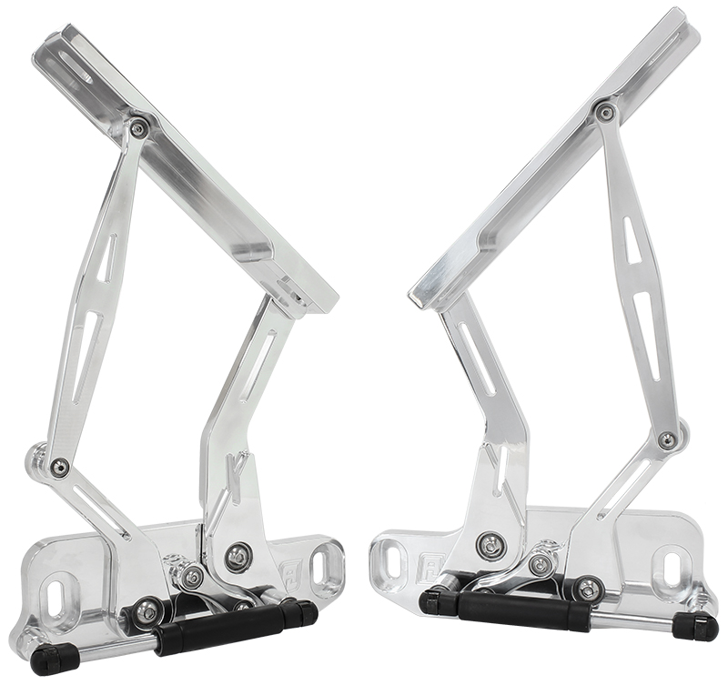 AEROFLOW BILLET BONNET HINGE KIT POLISHHQ-WB HOLDEN, LH-UC TORANA new