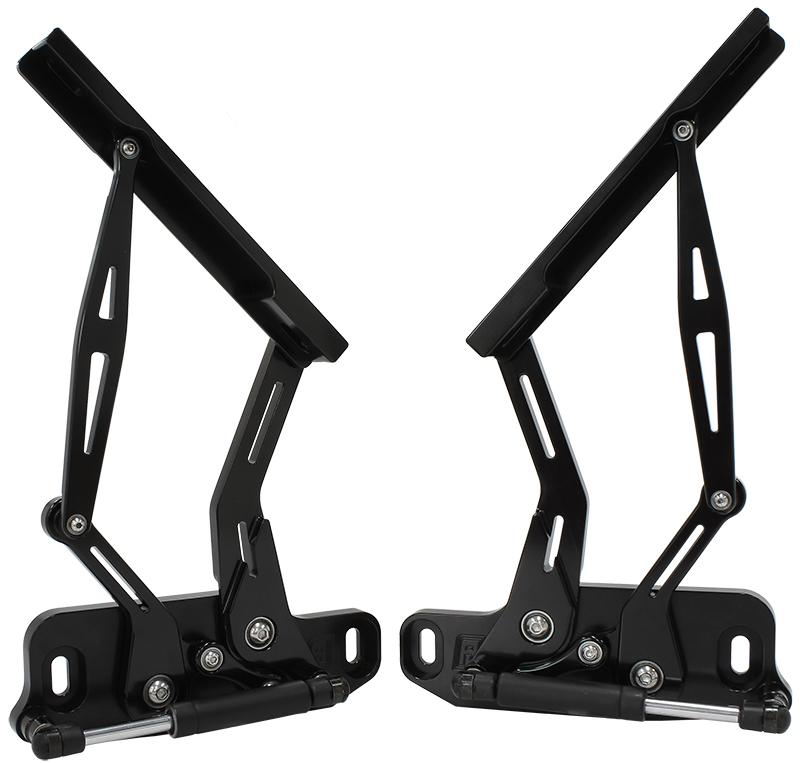 AEROFLOW BILLET BONNET HINGE KIT BLACK HQ-WB HOLDEN, LH-UC TORANA new