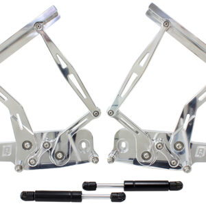 AEROFLOW BILLET BONNET HINGE KIT POLISHLC - LJ - HOLDEN TORANA