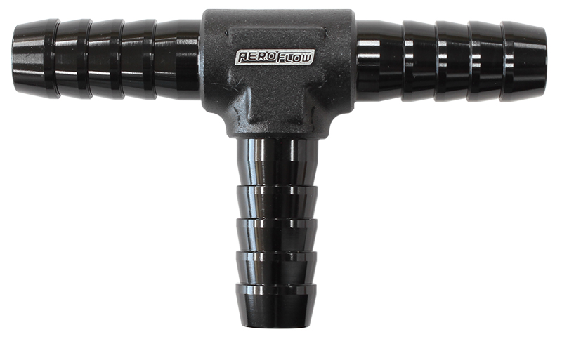 AEROFLOW ALUMINIUM T PIECE 15.8MM 5/8" BLACK TEE HEATER SILICONE HOSE