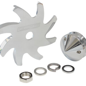 AEROFLOW BILLET ALTERNATOR PULLEY & FANWITH NOSE COVER, POLISHED