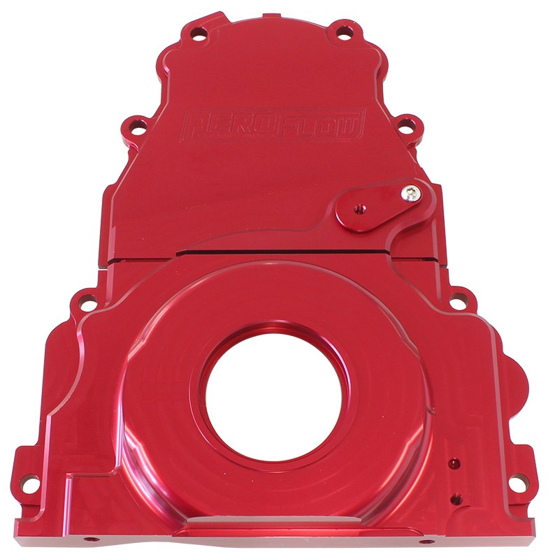 AEROFLOW HOLDEN / CHEV LS BILLET 2 PIECTIMING COVER RED