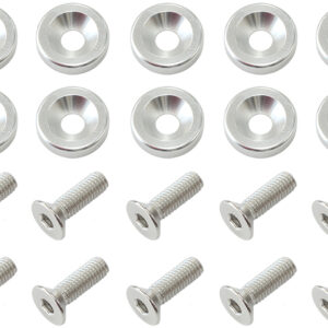 AEROFLOW BILLET DRESS UP FENDER BOLT 10PACK M6 x 1.00 UHL 20MM SILVER