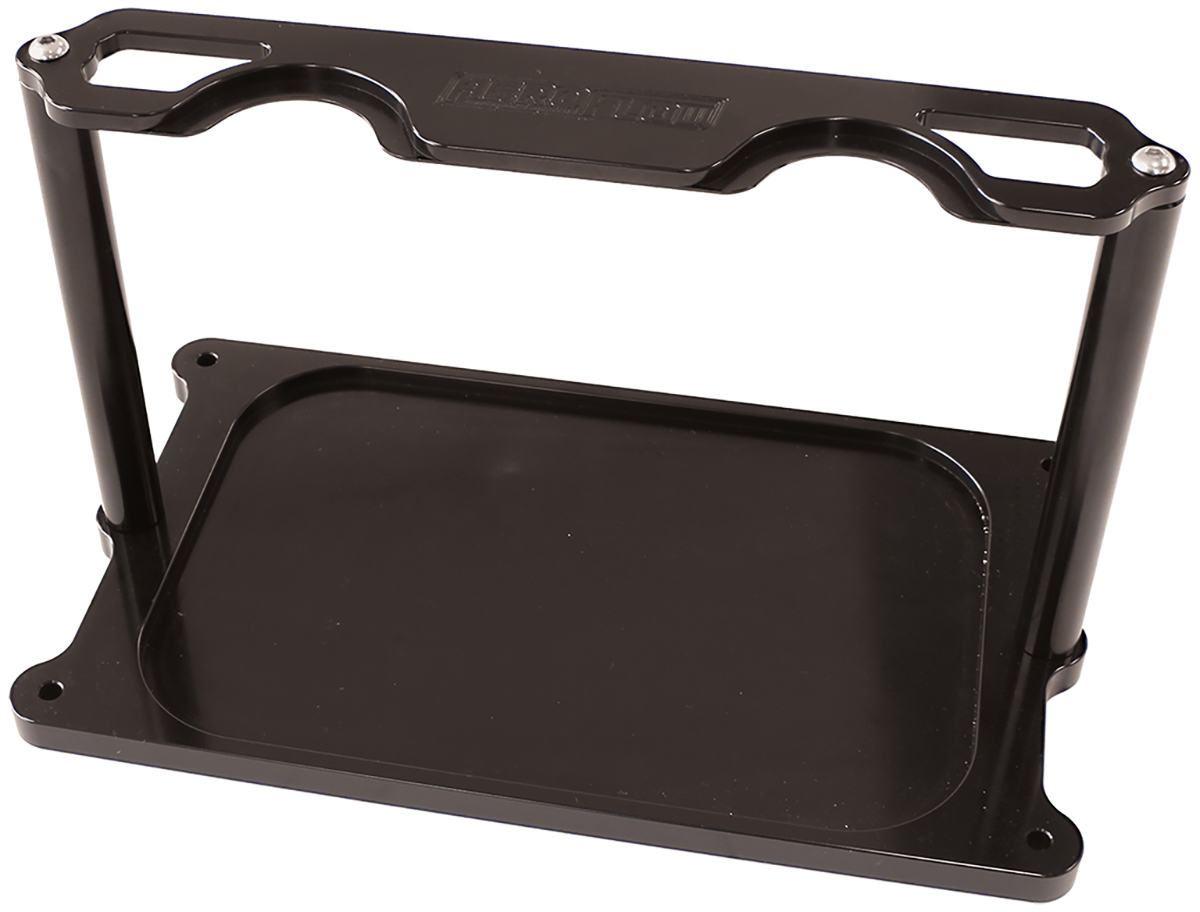 AEROFLOW BATTERY HOLD DOWN TRAY BLACK BILLET OPTIMA Aeroflow- AF 64-4366BLK