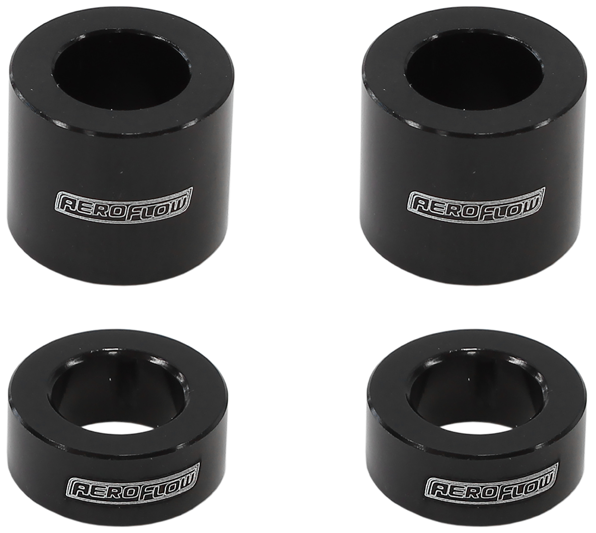 AEROFLOW BILLET BOLT SPACERS M8 BLACK 5/16 PACK OF 4