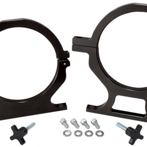 AEROFLOW NOS BOTTLE BILLET BRACKETS *PAIR* BLACK NITROUS