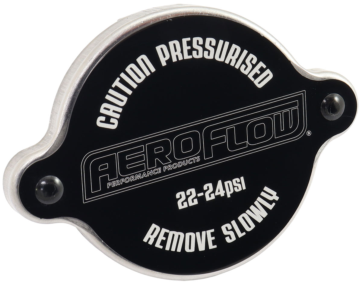 AEROFLOW RADIATOR CAP 42MM BLACK 23 PSI1.58 BAR 158 KPA LARGE S/S