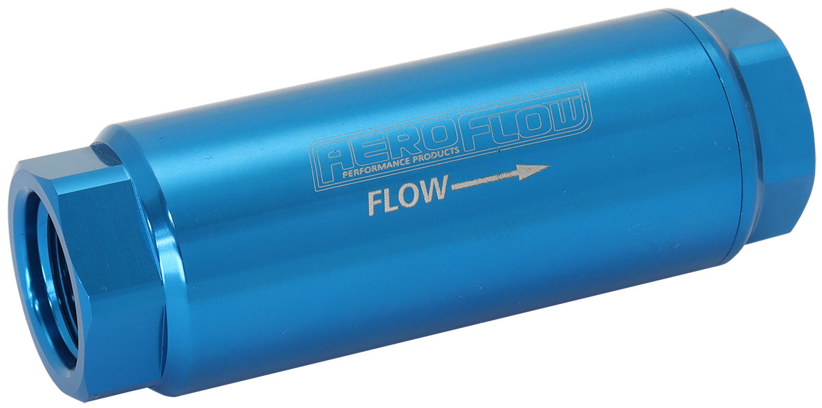AEROFLOW AEROFLOW PRO FILTER 10 MICRON BLUE FEMALE -8 ORB 1.25" x3.5"