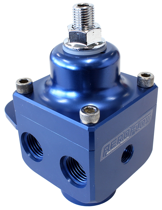 AEROFLOW 4 PORT FUEL PRESSURE REGULATORBLUE CARB 1600+ HP 4-12PSI