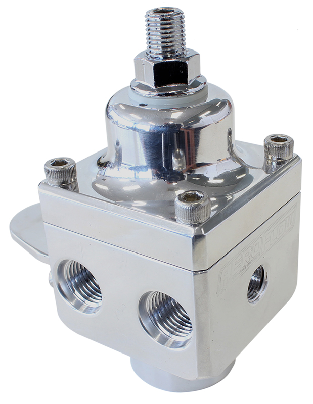 AEROFLOW 4 PORT FUEL PRESSURE REGULATORPOLISHED CARB 1600+HP 4-12 PSI