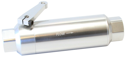 AEROFLOW -12ORB INLINE FILTER WITH BALLVALVE STAINLESS STEEL 60 micr AF66-2051S
