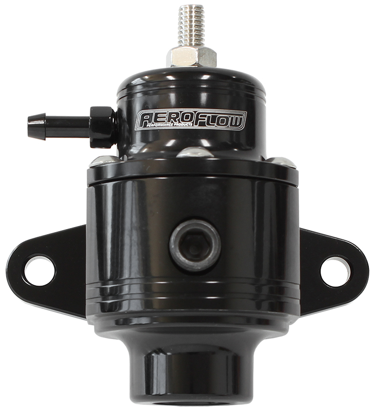AEROFLOW -6ORB EFI FUEL PRESSURE REG 800hp HANDLES 98ron,ETH, METH AF66-2058BLK