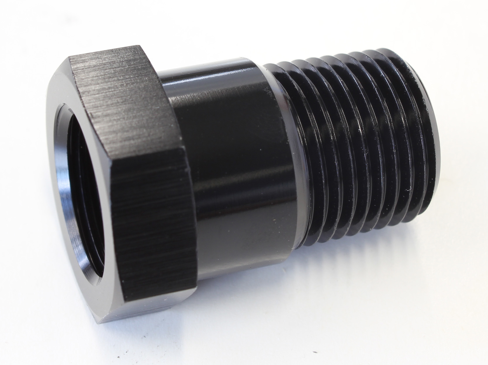 AEROFLOW TEMPERATURE PROBE ADAPTER BLACK 3/8" MALE 5/8" FEMALE