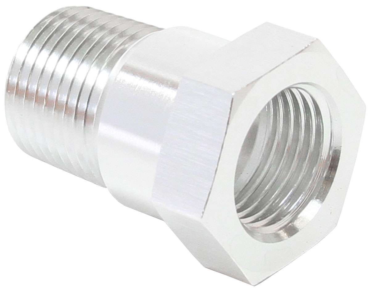 AEROFLOW TEMPERATURE PROBE ADAPTER SILVER 1/2" MALE 5/8" FEMALE