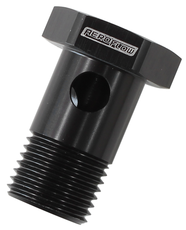 AEROFLOW M18 X 1.5 BANJO BOLT BLACK USE WITH -10AN 18mm BANJO